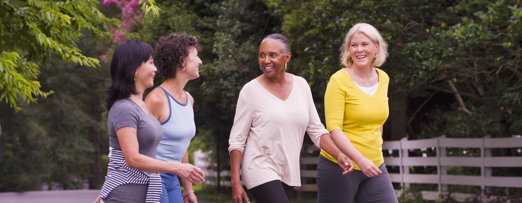 a group of people running