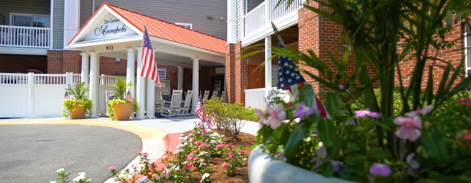 a small garden in front of a house