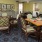a room with tables and chairs