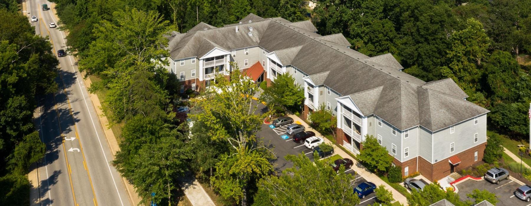 a high angle view of a building